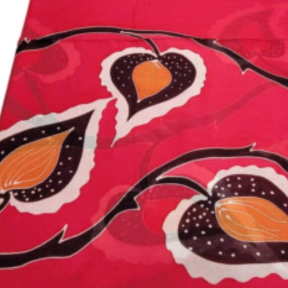 Womens Sarong Pareo Cotton Wrap HandPainted Batik Wrapskirt Beachwear -NEW - Picture 5 of 5